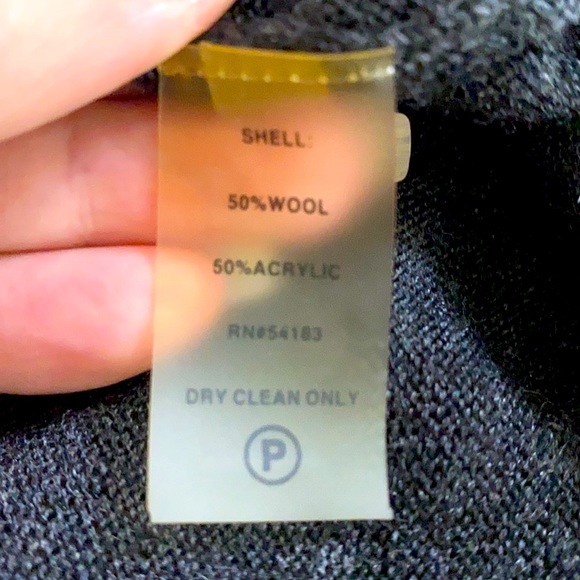 Calvin Klein gray wool blend open front sweater with rhinestones - Picture 9 of 9